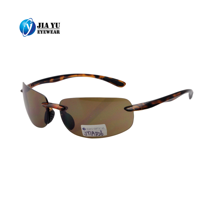 Fashion High Quality Polarised Retro Mens Outdo Rimless Sports Sunglasses Jiayu